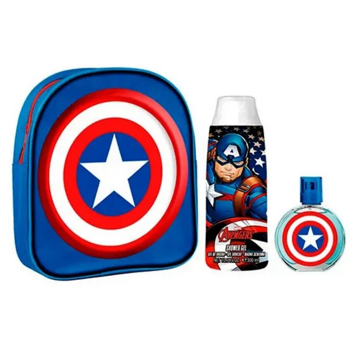 MARVEL Captain America Eau De Toilette Spray 50ml Set 3 Artikel
