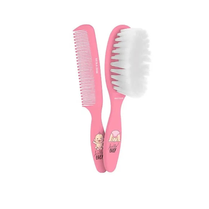 Beter Baby Haarbürste und Kamm Set Pink