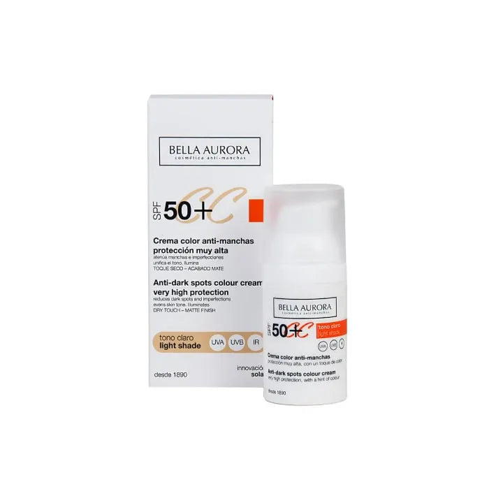 Bella Aurora CC Anti-Spot Cream SPF50 Light Tone 30ml