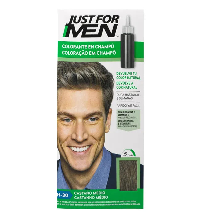 JUST FOR MEN Medium Brown Shampoo Colour 30ml