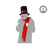 Verkleidung für Erwachsene Schneemann Weiß Einheitsgröße (4 Stück)