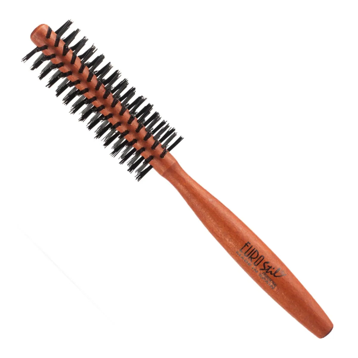 Eurostil Circular Haarbürste 12mm Nylon Holzgriff
