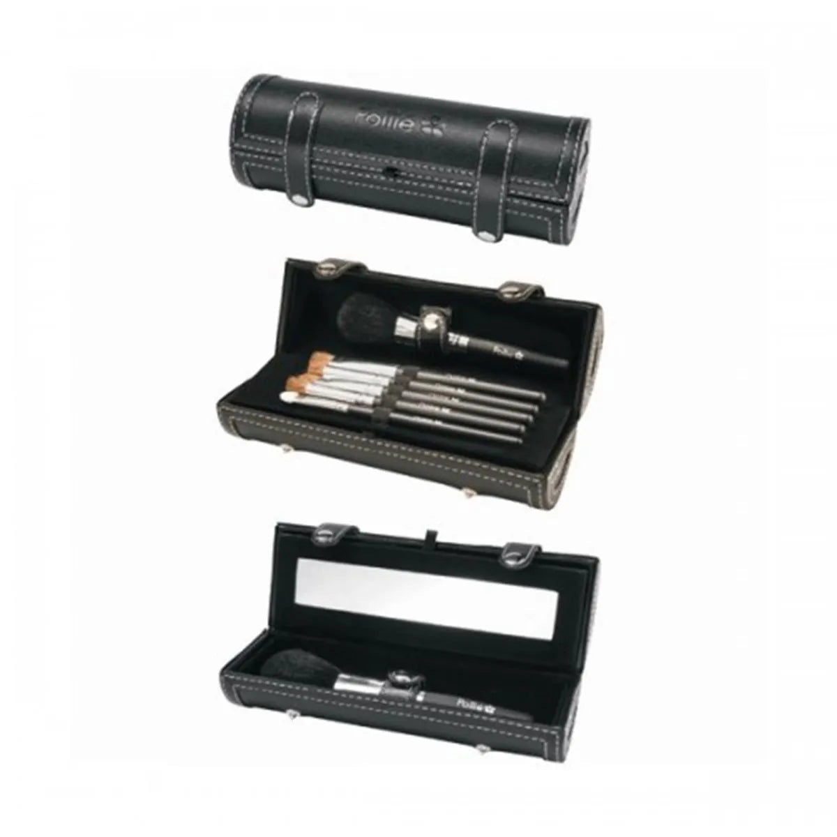 EUROSTIL Schminkpinsel Set 7-teilig mit Spiegeletui