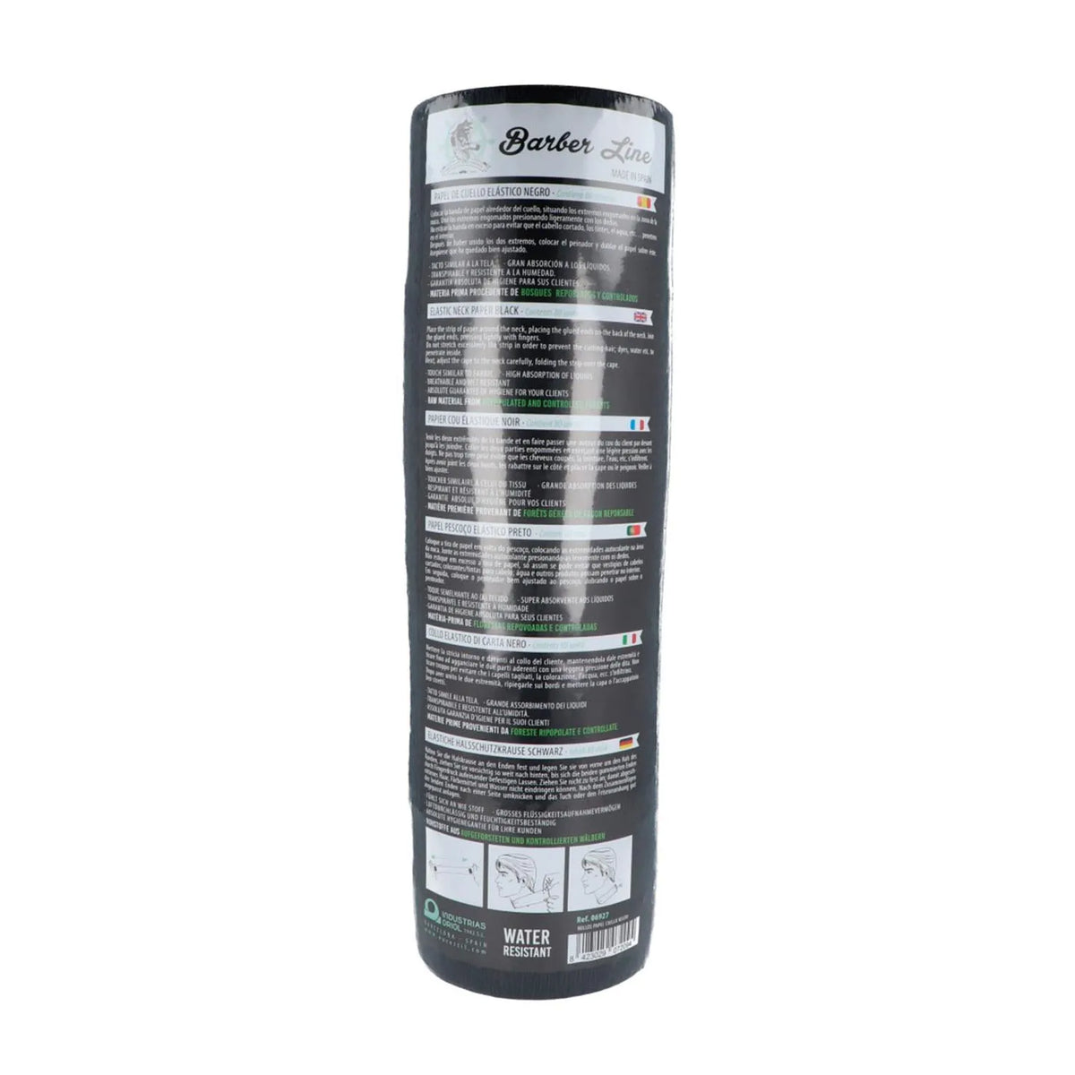 Eurostil Cabello Papierhaube Schwarz 80 Stück