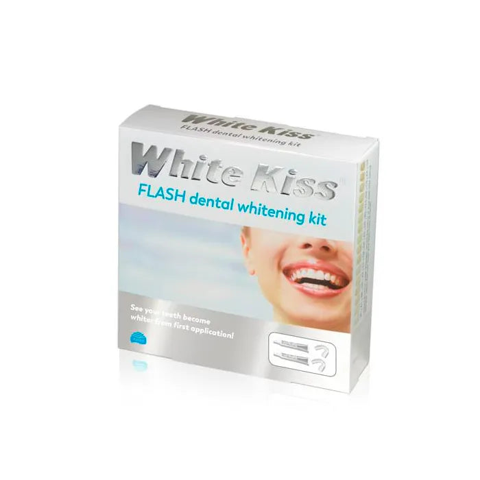 WHITE KISS Flash Aufhellung Zahngel 2x6ml Verpackung
