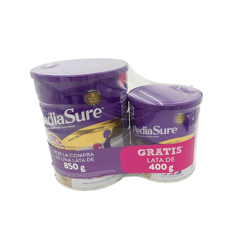 PEDIASURE Trinknahrung Vanille 850g und 400g Packung