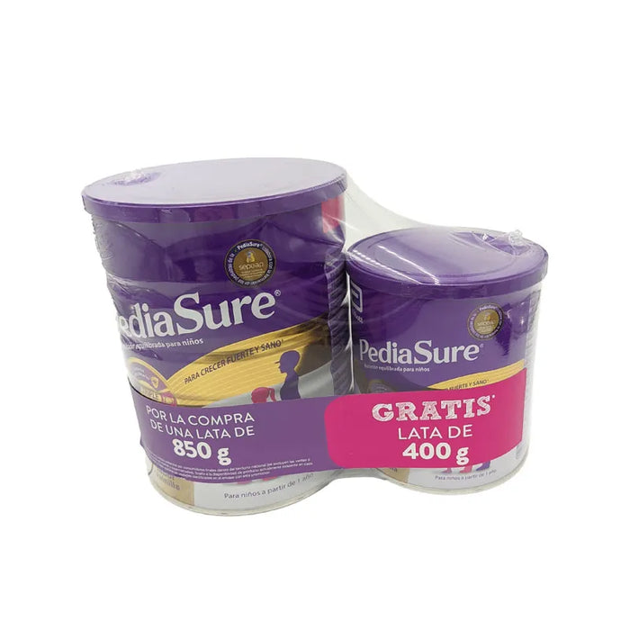 PEDIASURE Trinknahrung Vanille 850g und 400g Packung