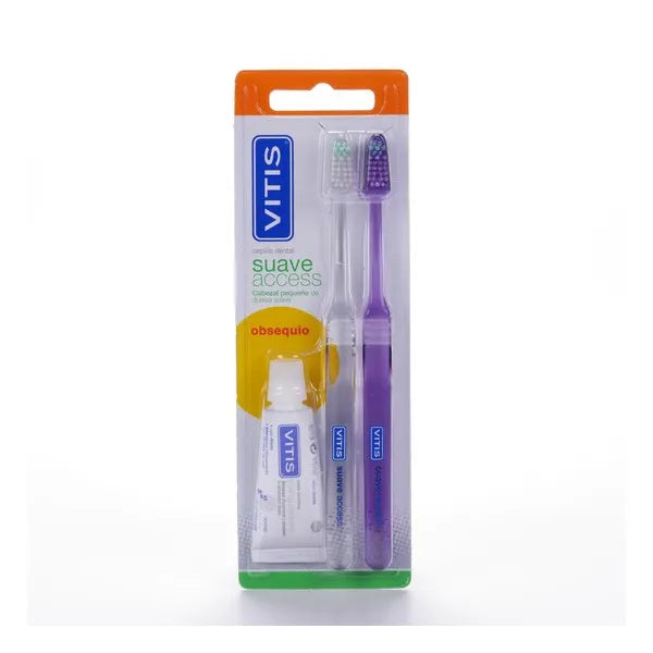 Vitis Den Access Soft Zahnbürste und Zahnpasta Doppelset