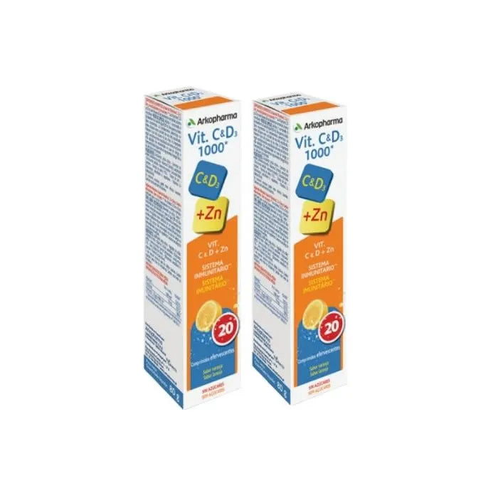 ARKOPHARMA Vitamin C und D3 1000mg 2x20 Tabletten
