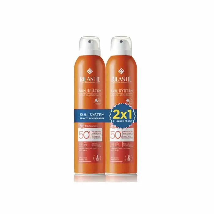 Rilastil Sun System Transparent Spray Wet Skin SPF50 2x200ml