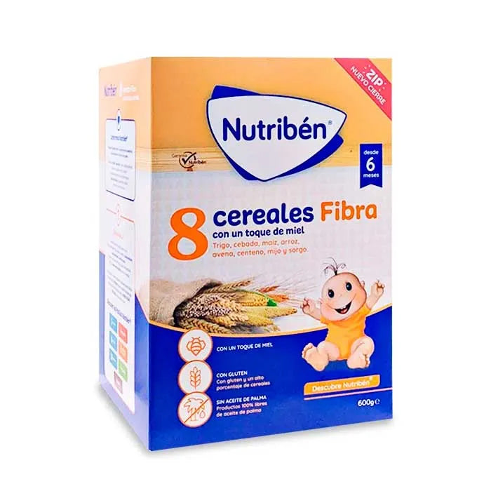 Nutribén 8 Getreide- und Honigfasern Babybrei 600g Verpackung