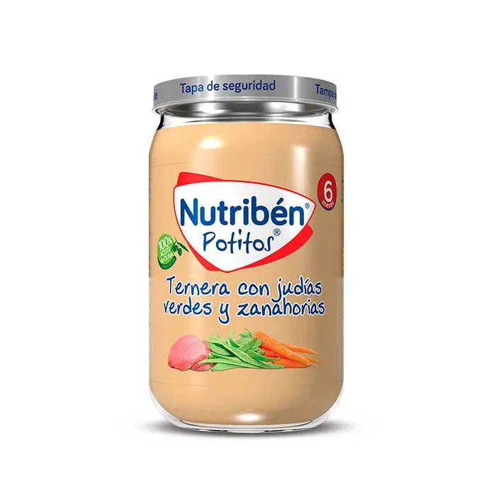 Nutribén Babybrei Rindfleisch mit Grünen Bohnen und Karotten 235g