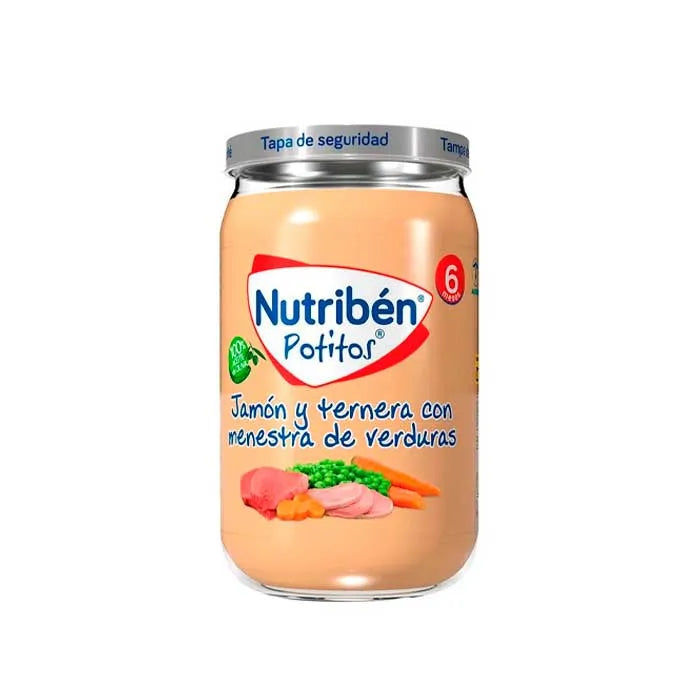 Nutribén Potito Schinken Rindfleisch mit Gemüse 235g Babybrei