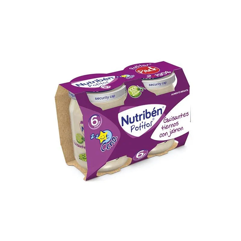 Nutribén Potito Cena Erbsen mit Schinken 2x190g