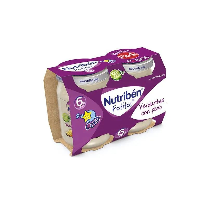 Nutribén Baby Potito Abendbrei Gemüse und Pute 2x190g