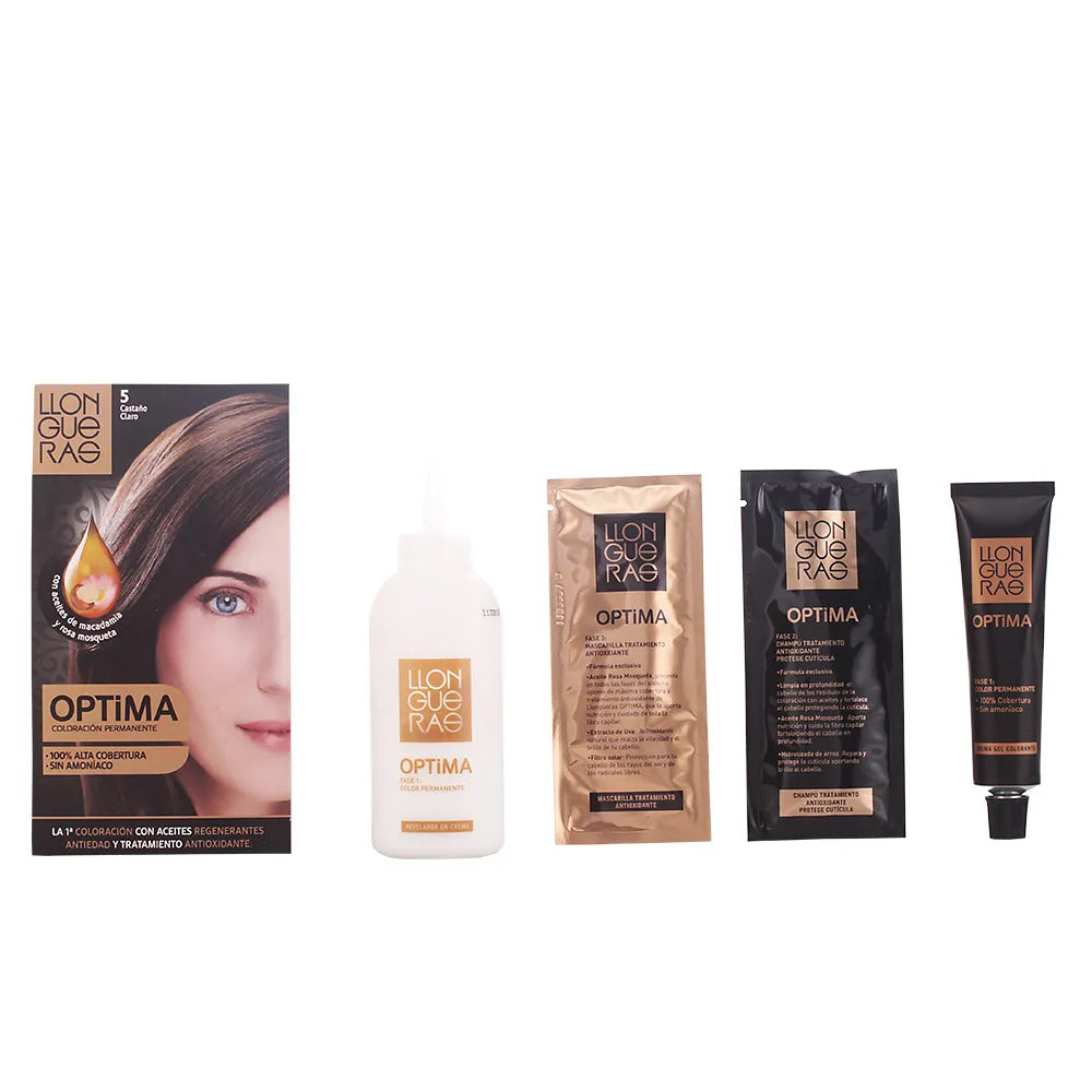LLONGUERAS Optima Permanent Hair Colour Ammonia Free 5 Light Brown