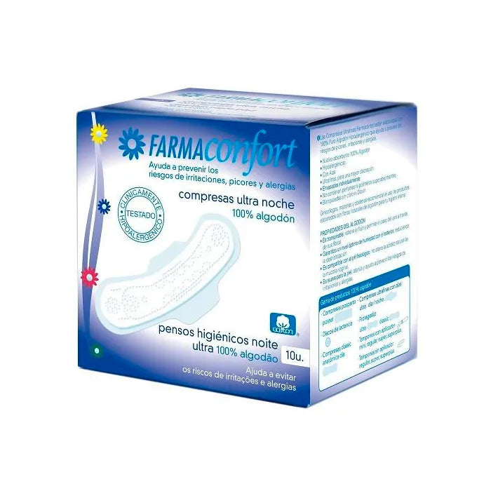 FARMACONFORT Wings Night Pads Packung 10 Stück