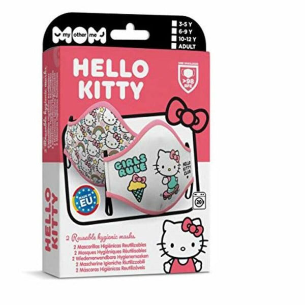 Wiederverwendbare Stoff-Hygienemaske Hello Kitty Erwachsene ( 2 uds)