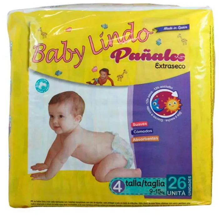 Baby Lindo Windeln Grösse 4 9-15 kg 26 Stück