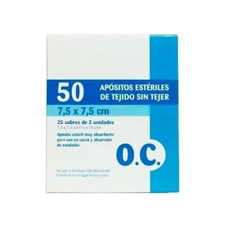 O.C sterile Vlieskompressen 7,5 x 7,5 cm, Verpackung mit 20 Stück