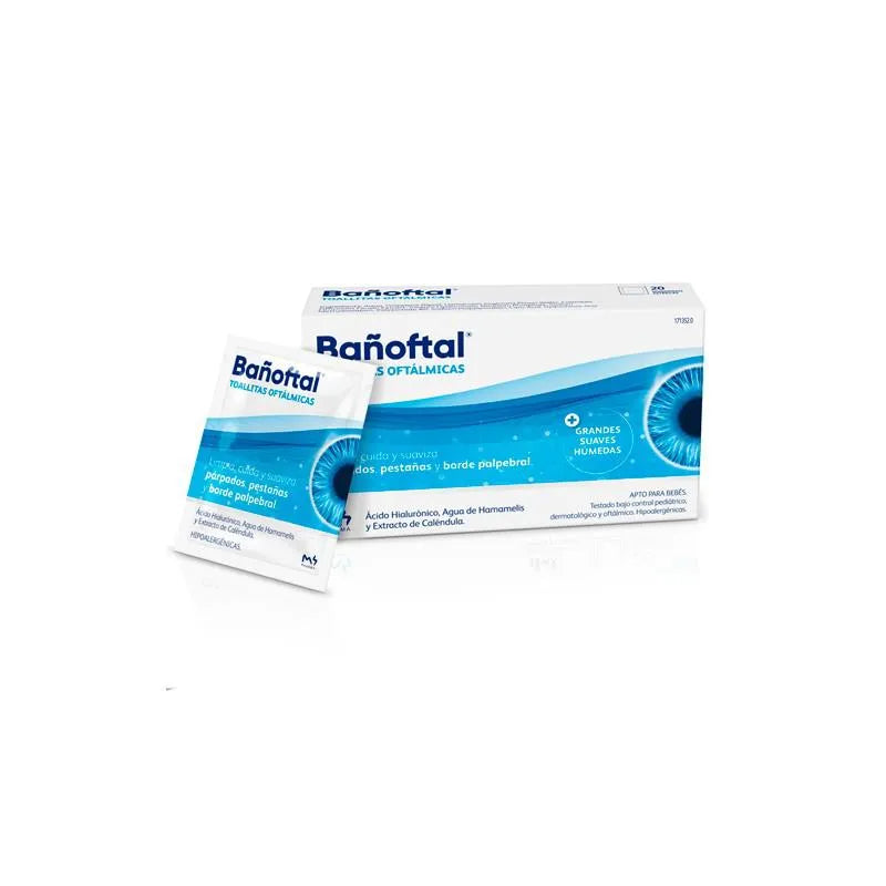 BAÑOFTAL Toallitas Oftálmicas sterile Augenreinigungstücher 20 Stück