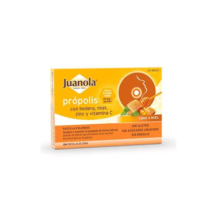 JUANOLA Própolis Hedera Honig Pastillen 24 Stück