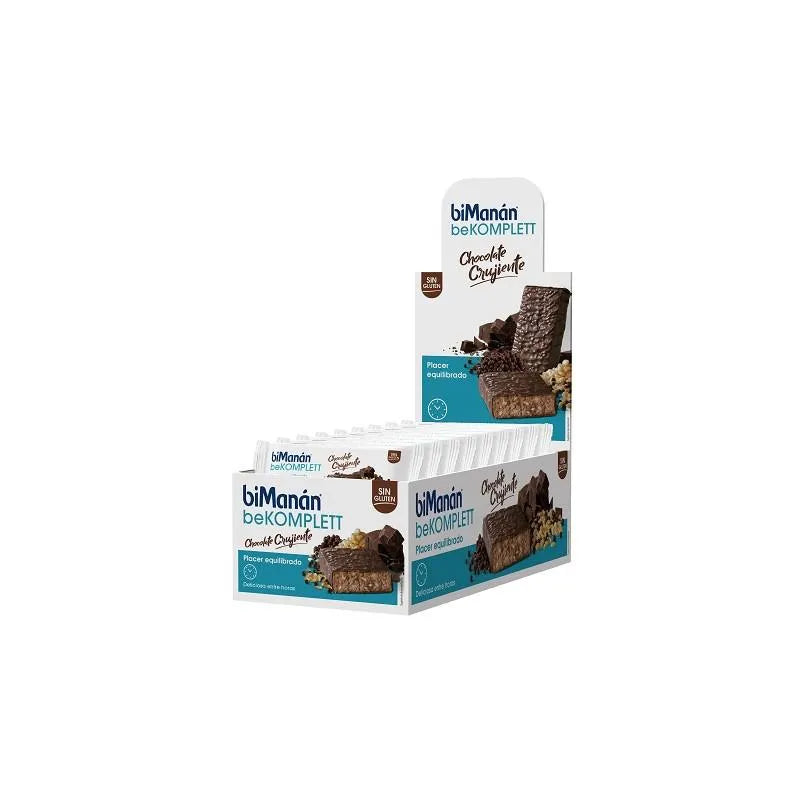 BIMANÁN Bekomplett Riegel Crunchy Schokolade Packung