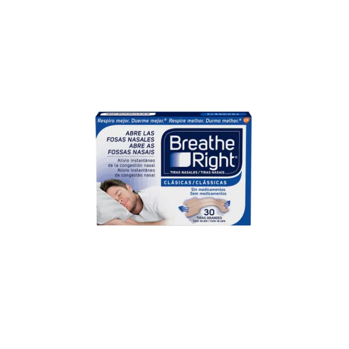 Breathe Right Nasenstrips Large 30 Stück Verpackung