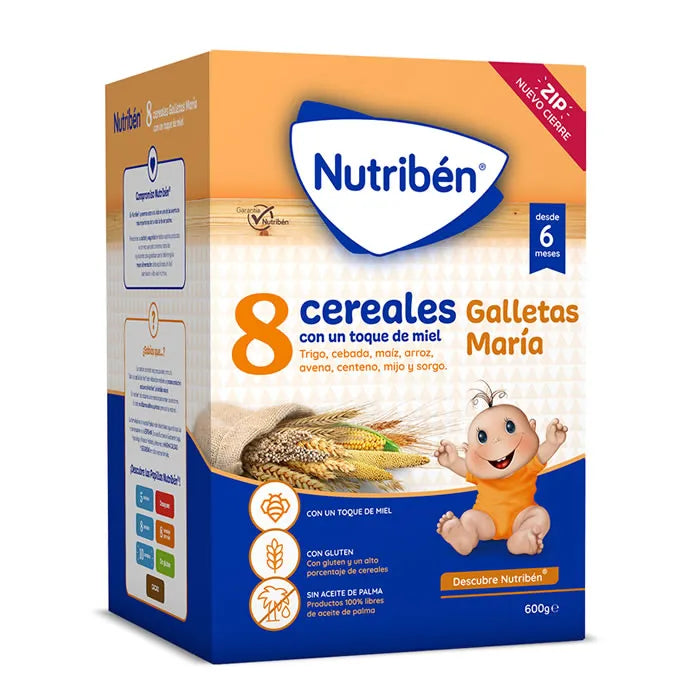 Nutriben 8 Cerealien Honig Kekse 600g Verpackung