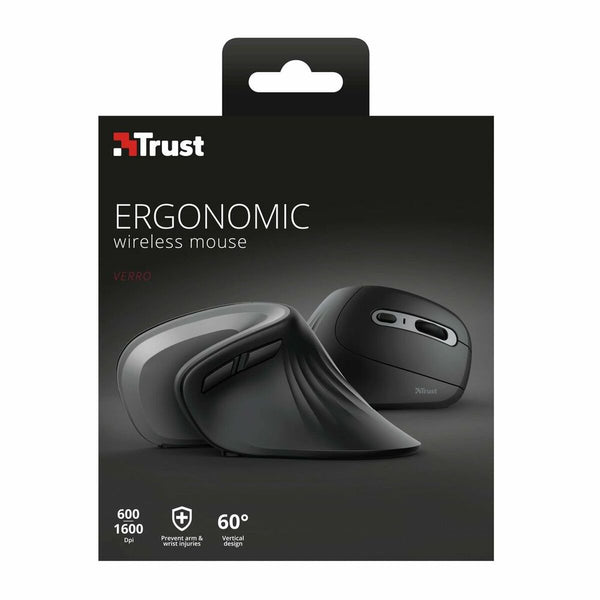 Schnurlose Mouse Trust 23507 Schwarz Schwarz/Silberfarben Silberfarben 1600 dpi