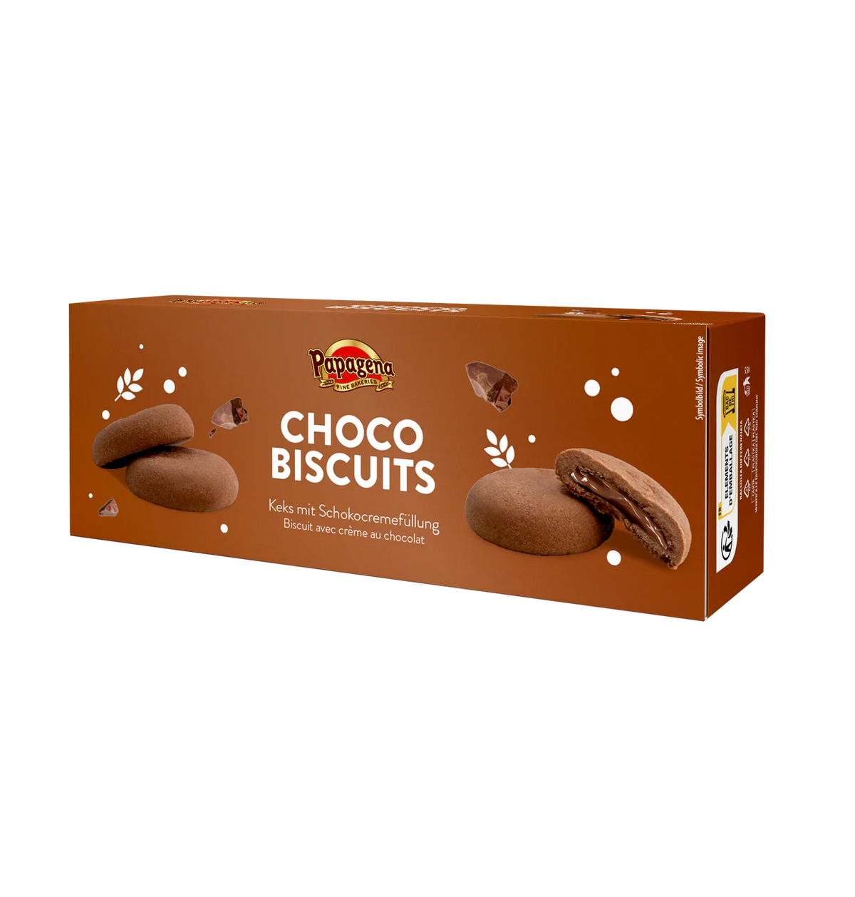 Papagena Biscuits mit Schokocremefüllung 150g – Produktansicht