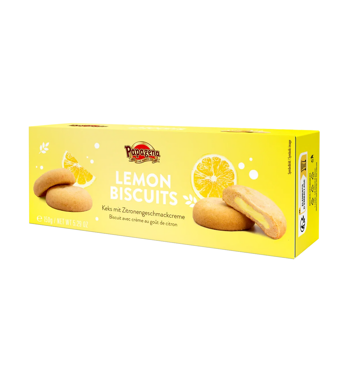 Papagena Biscuits mit Zitronencremefüllung 150g – Produktansicht