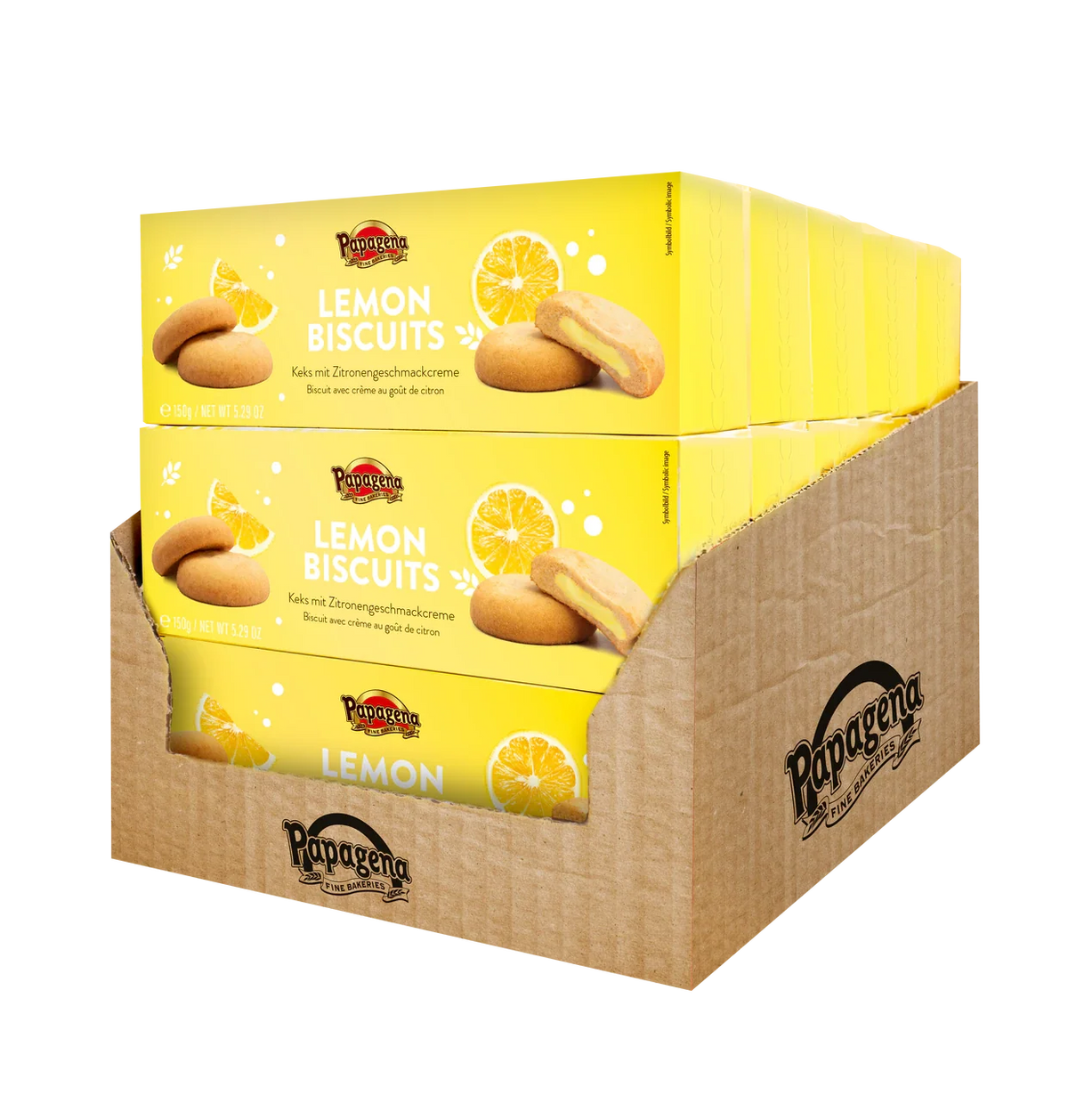 Papagena Biscuits mit Zitronencremefüllung 150g – Detailansicht