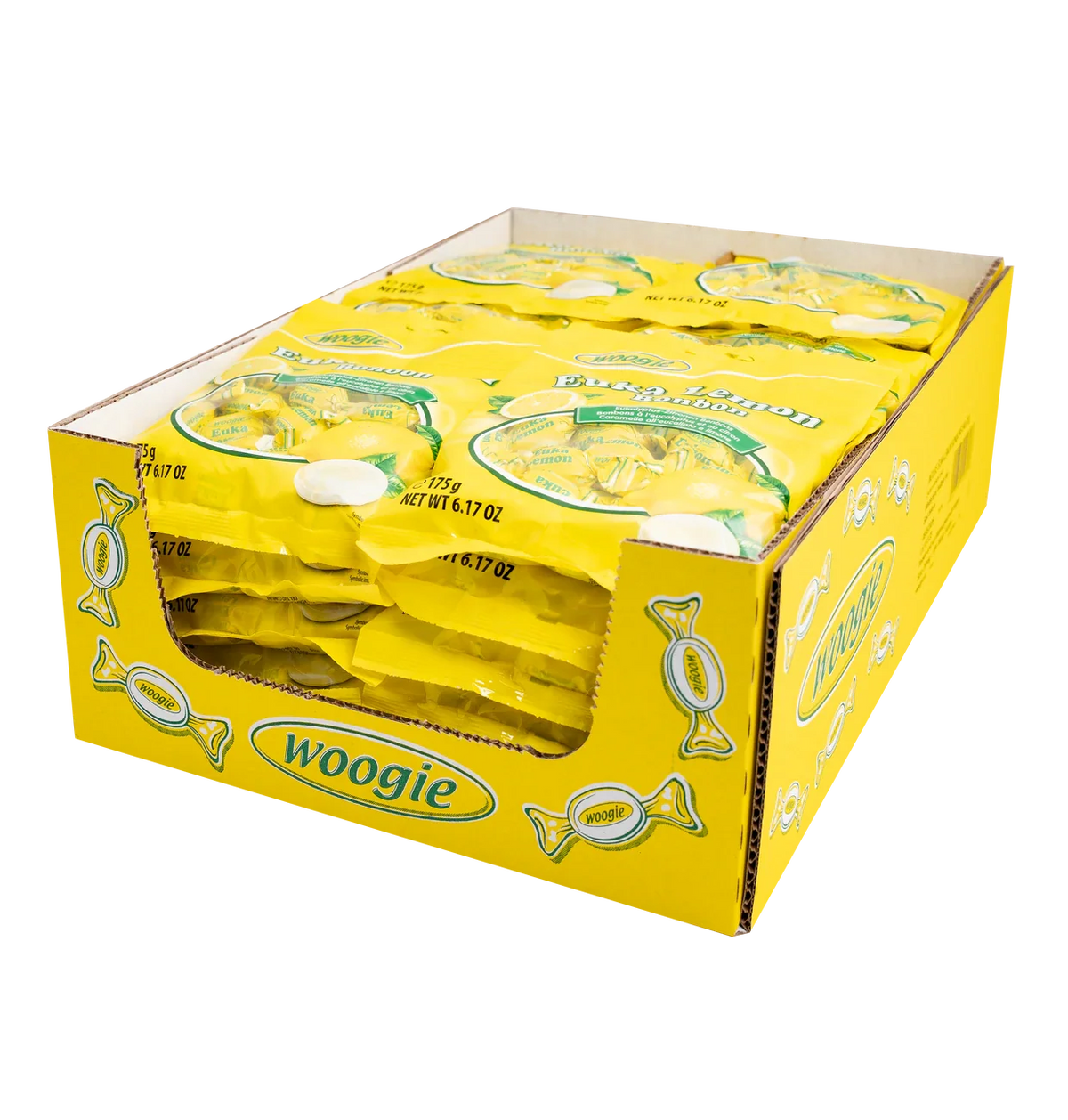 Woogie Bonbons Euka Lemon 175g erfrischende Bonbons mit Eukalyptus und Zitrone – Detailansicht