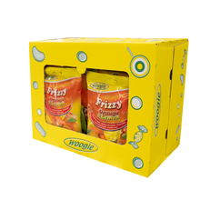Woogie Bonbons Frizzy Orange & Lemon 170g mit spritziger Brausefüllung – Detailansicht