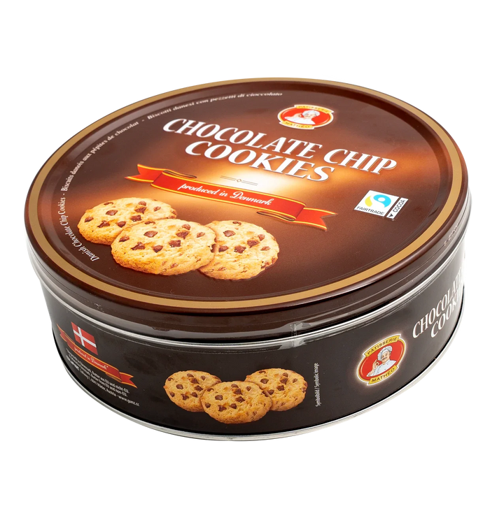 Chocolate Chip Cookies 454g in Metalldose von Pâtisserie Mathéo