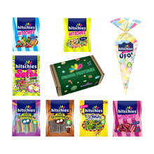 Hitschies Frohe Festtage Box 1080g mit Kaubonbons – Seitenansicht