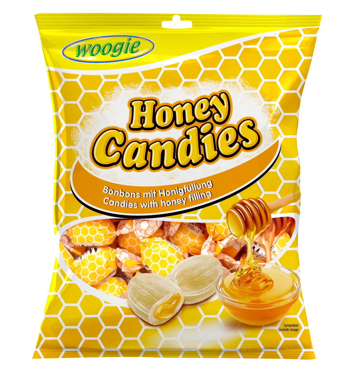Woogie Honey Candies Bonbons mit Honigfüllung 150g – Produktansicht