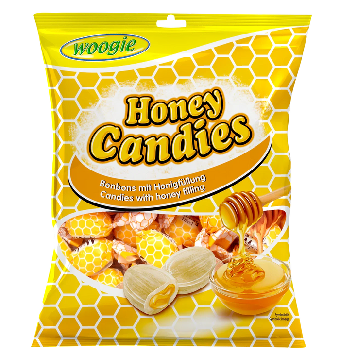 Woogie Honey Candies Bonbons mit Honigfüllung 150g – Produktansicht