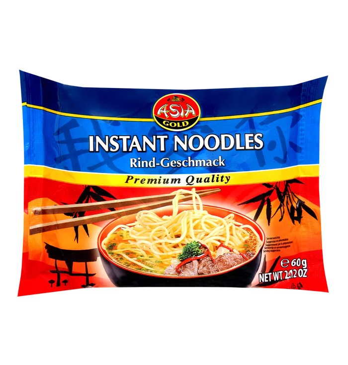 Asia Gold Instant Nudeln mit Rind Beef Geschmack 60g