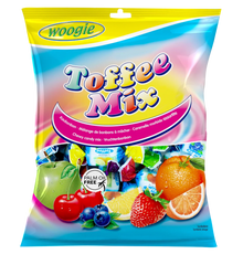Woogie Kaubonbons Toffee Mix 160g mit fruchtigem Geschmack – Produktansicht