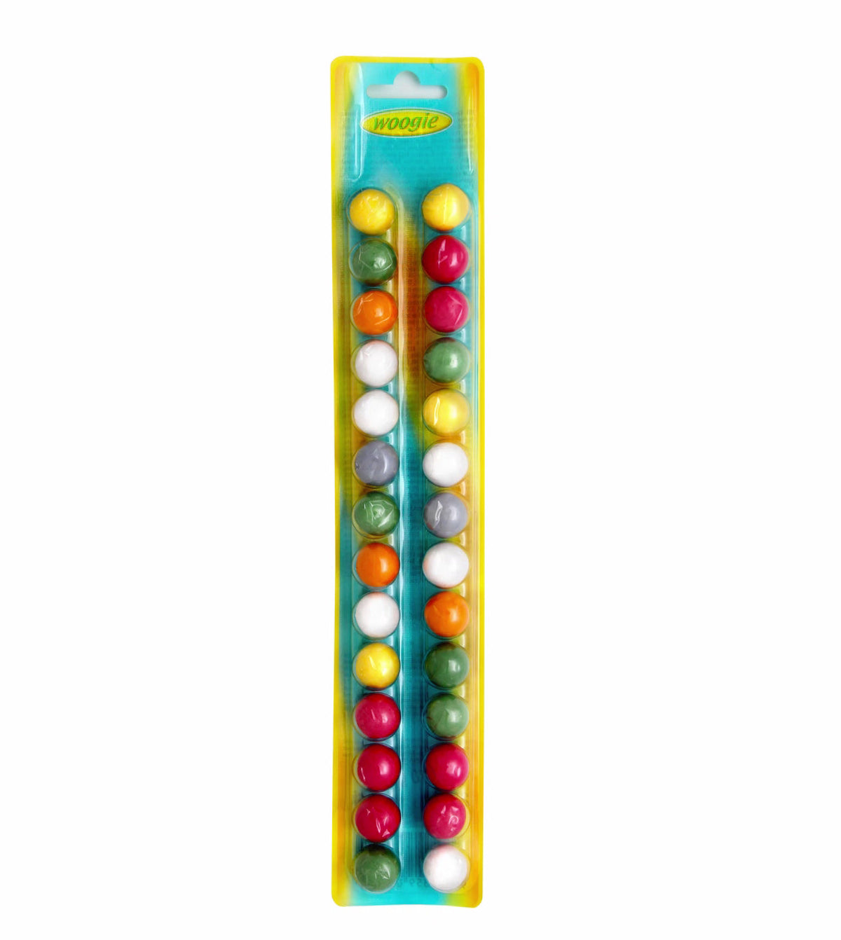 Woogie Kaugummi Kugeln 28er Stange 70g Fruchtmix – Produktansicht