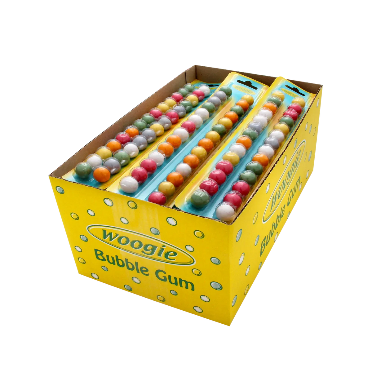Woogie Kaugummi Kugeln 28er Stange 70g Fruchtmix – Detailansicht