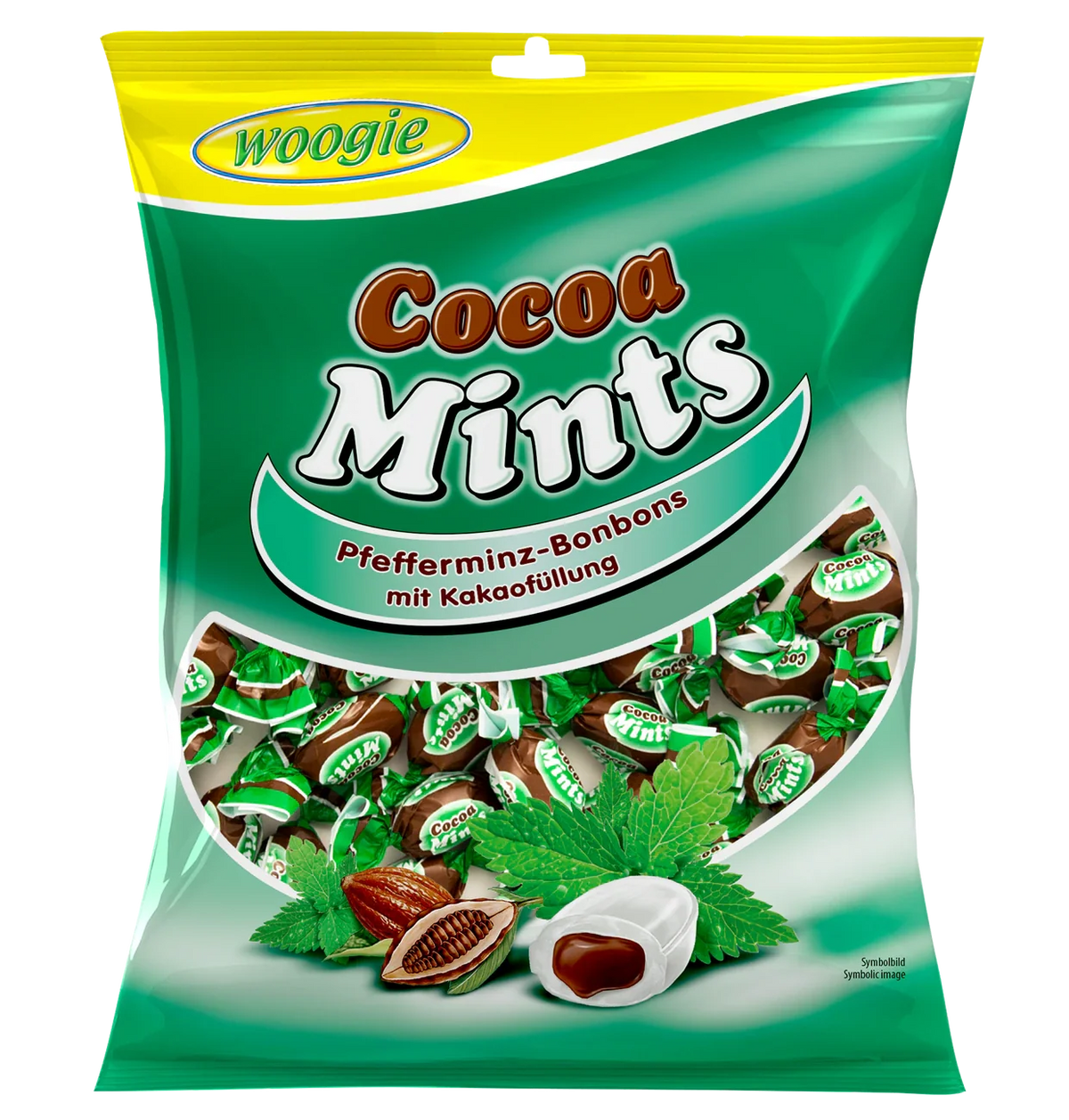 Woogie Pfefferminz-Bonbons mit Kakaofüllung, 150g