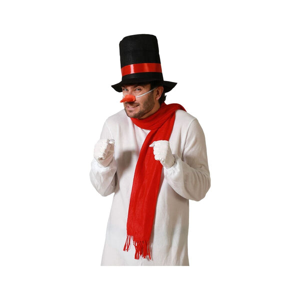 Verkleidung für Erwachsene Schneemann Weiß Einheitsgröße (4 Stück)