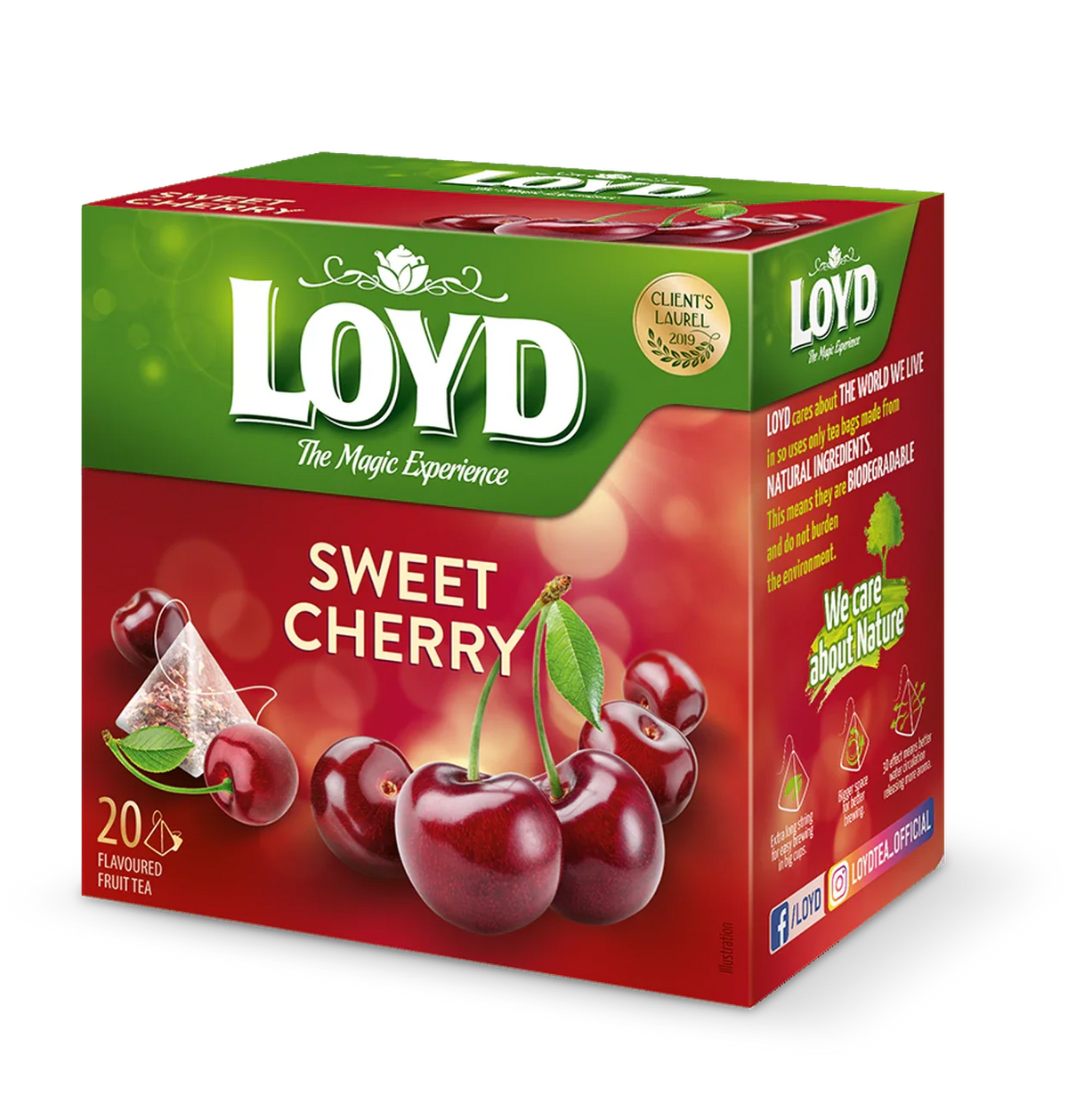 Loyd Sweet Cherry Früchtetee 20x2g Pyramidenbeutel