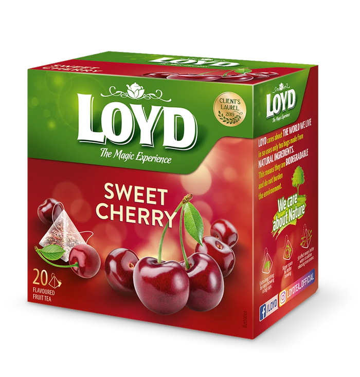 Loyd Sweet Cherry Früchtetee 20x2g Pyramidenbeutel