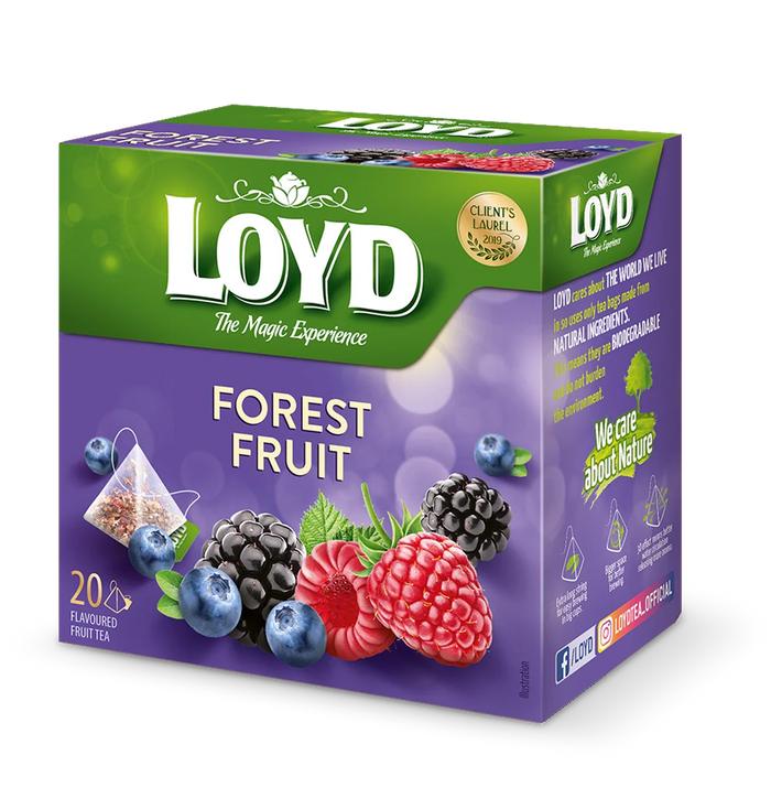 Loyd Tee Waldfrüchte Früchtetee 20x2g Pyramiden-Beutel