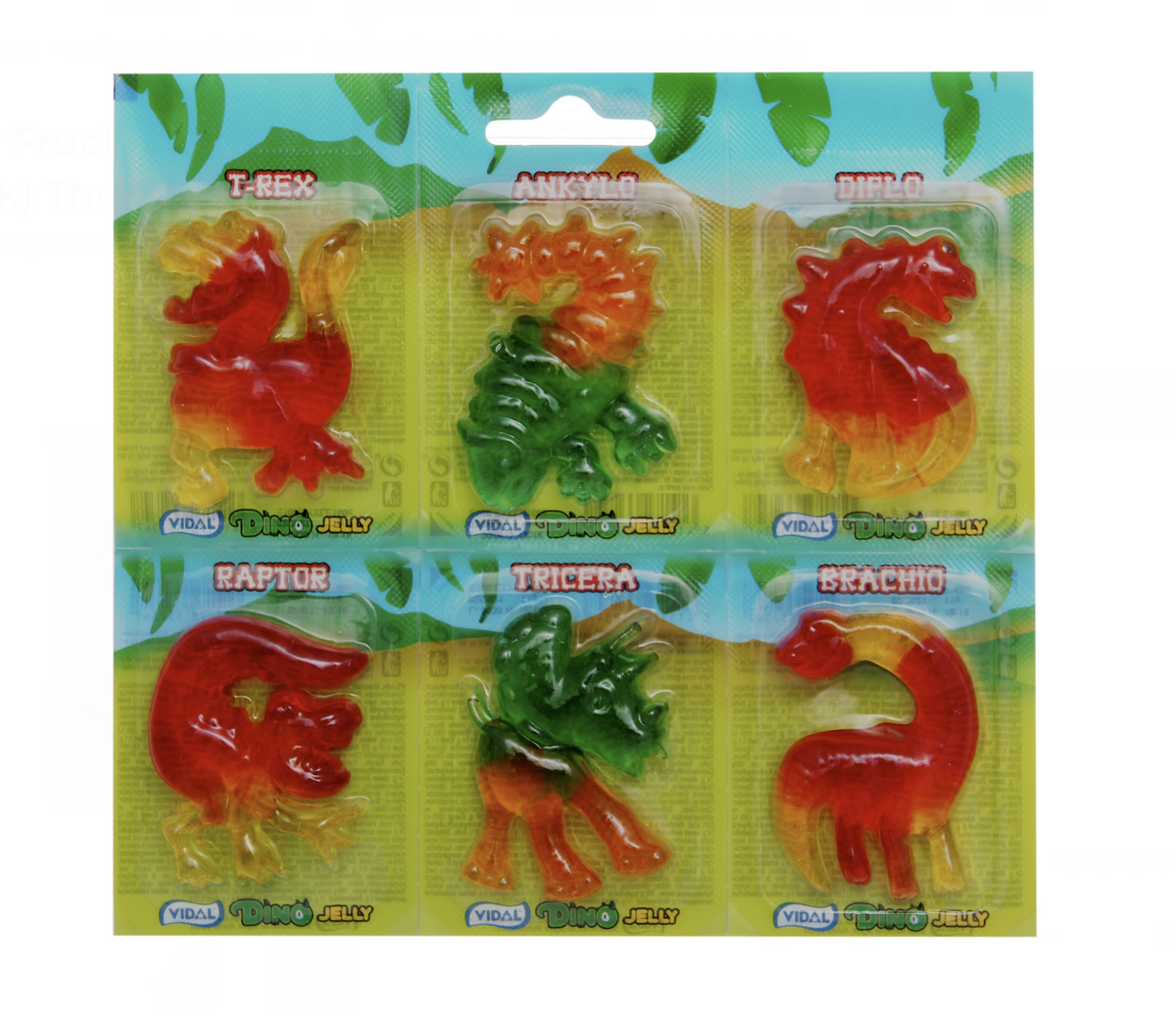 Vidal Dino Jelly Fruchtgummi Dinosaurier – Produktansicht