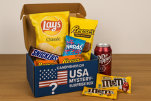 Candyshop.ch USA Mystery Monats-Überraschungsbox 175g Snackmix – Detailansicht